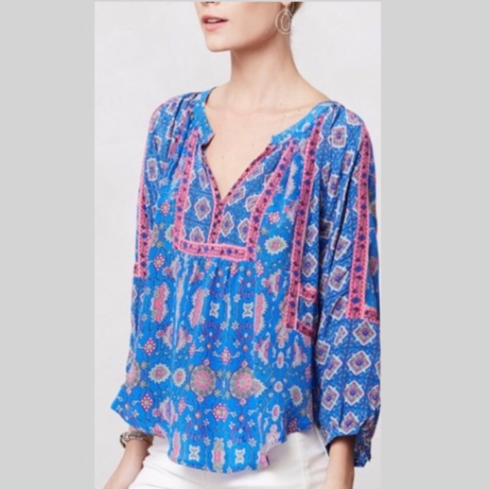 ANTHROPOLOGIE SILK BLOUSE